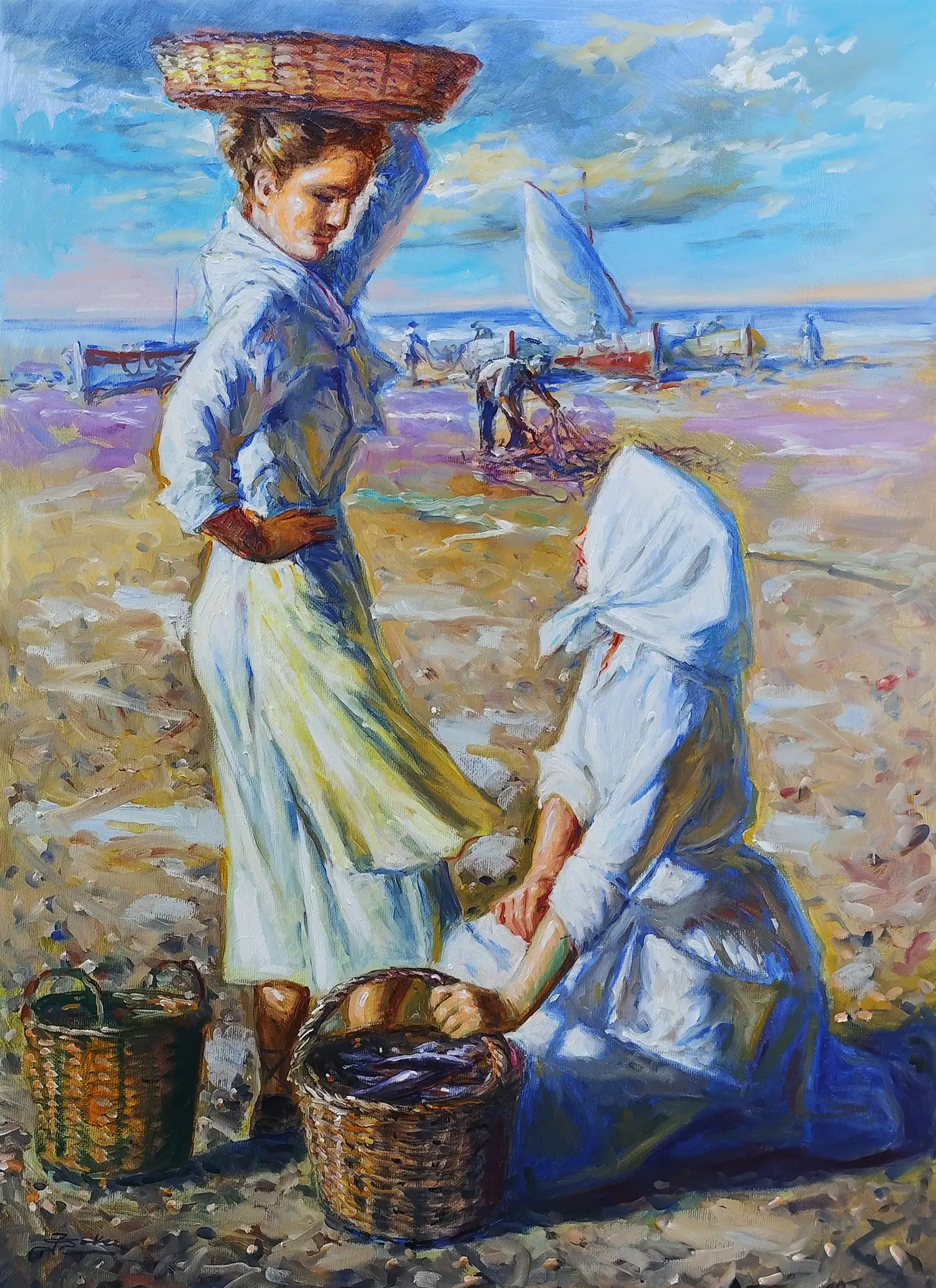 Obra titulada «Pescadoras» de Juan Soler