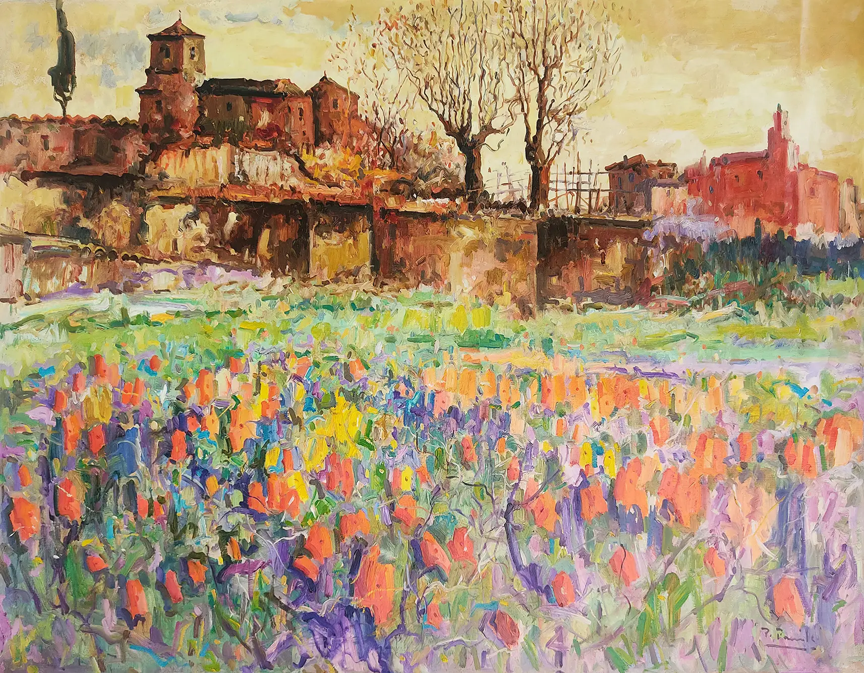 Obra titulada «Pueblo abandonado» de Pedro Fraile