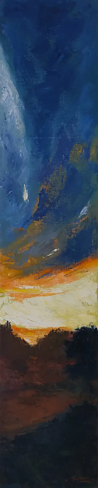 Obra titulada «Paisaje al anochecer» de Juan Soler