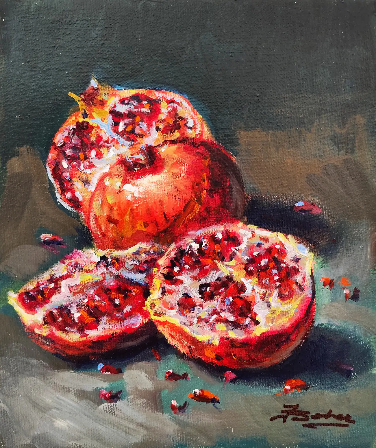 Obra titulada «Granadas» de Juan Soler