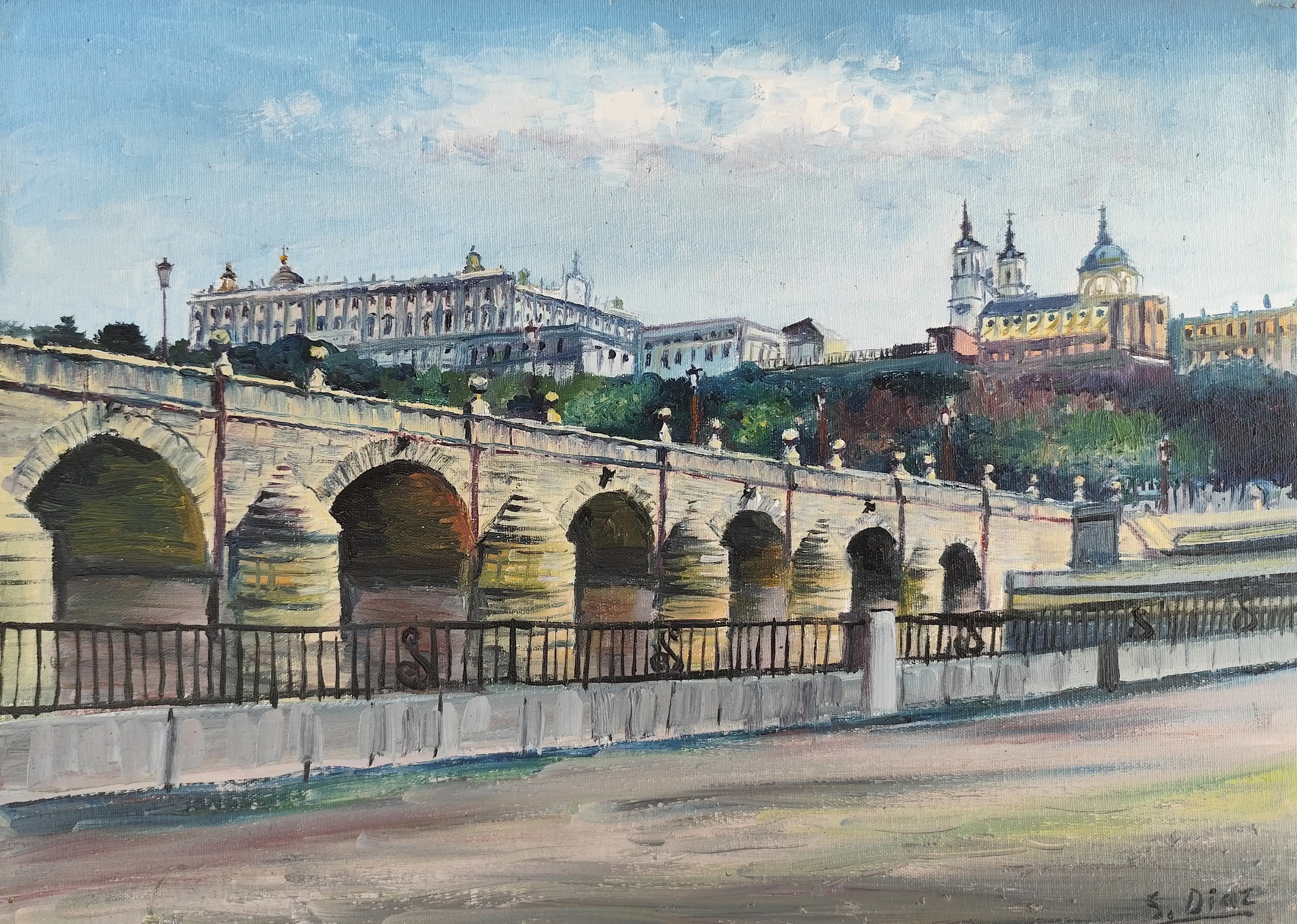 Obra titulada «Puente de Segovia» de Santiago Diaz
