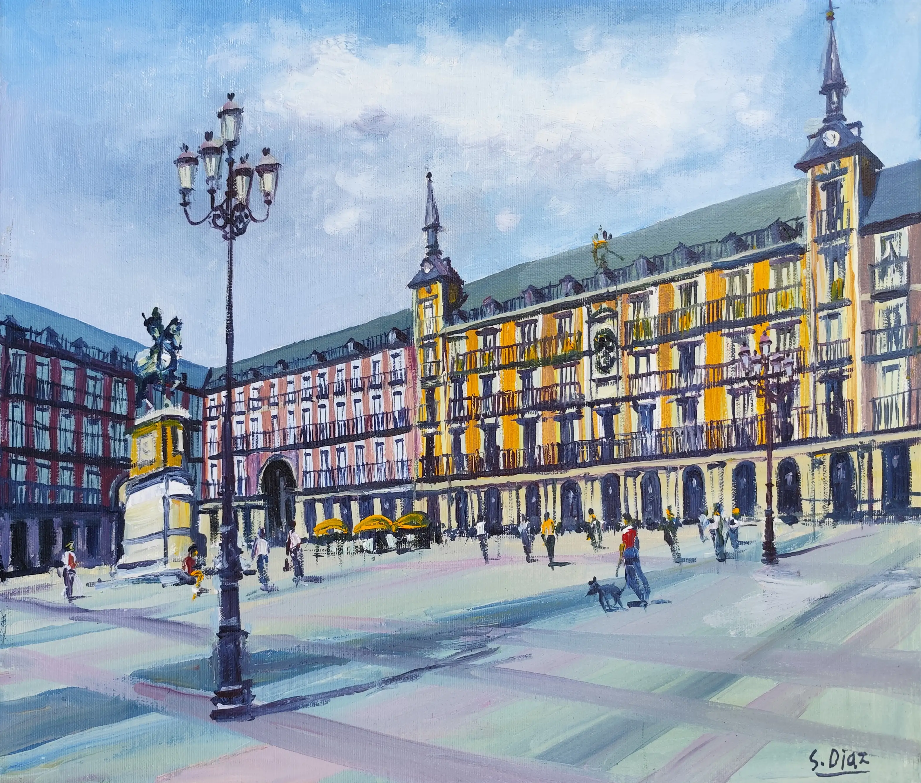 Obra titulada «Plaza Mayor» de Santiago Díaz