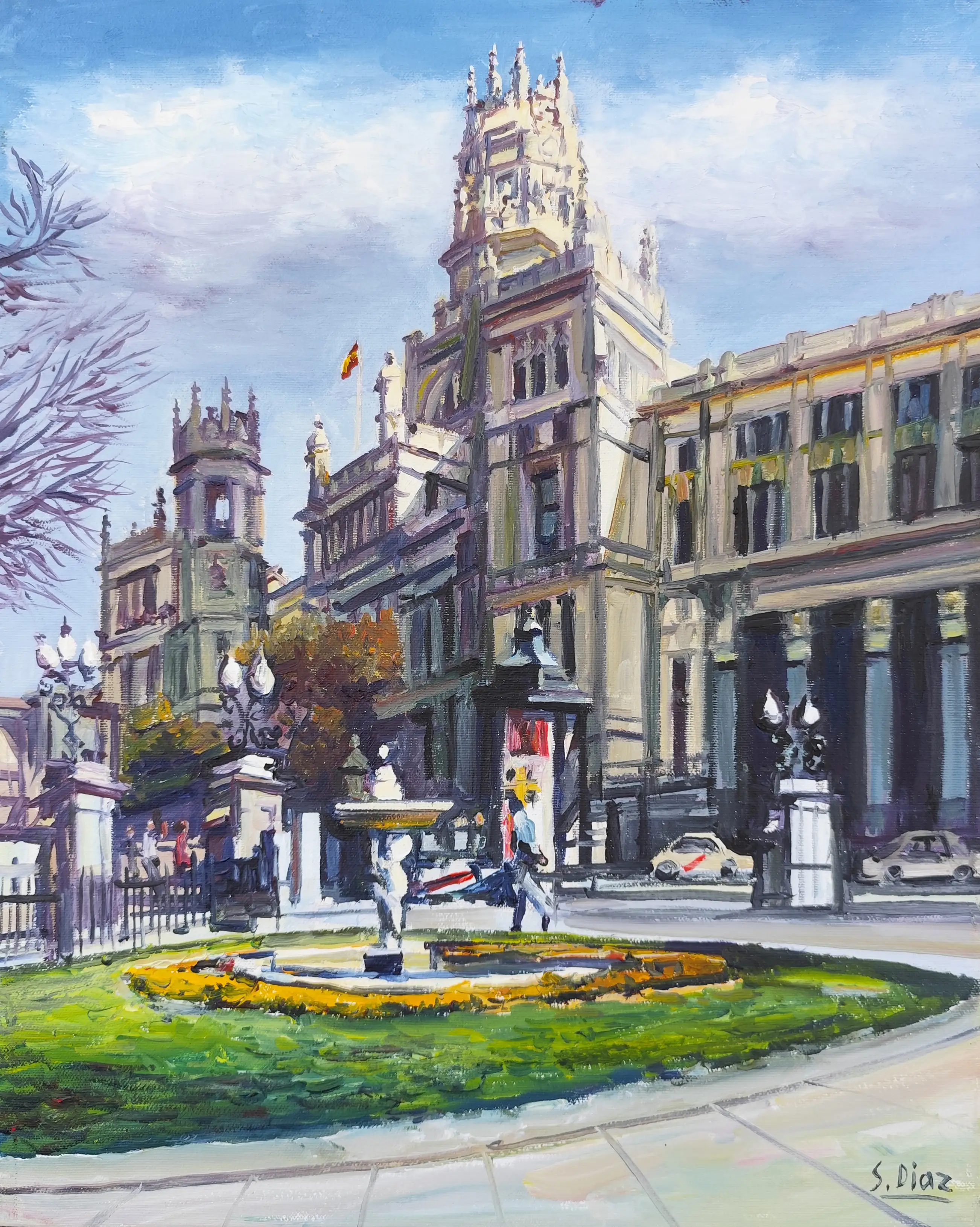 Obra titulada «Palacio de Cibeles» de Santiago Díaz