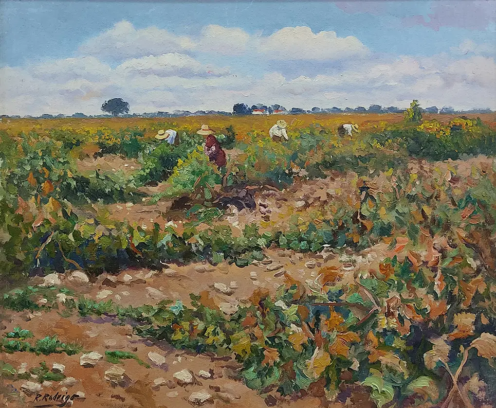 Obra titulada «Segadores» de Ramos Rodrigo