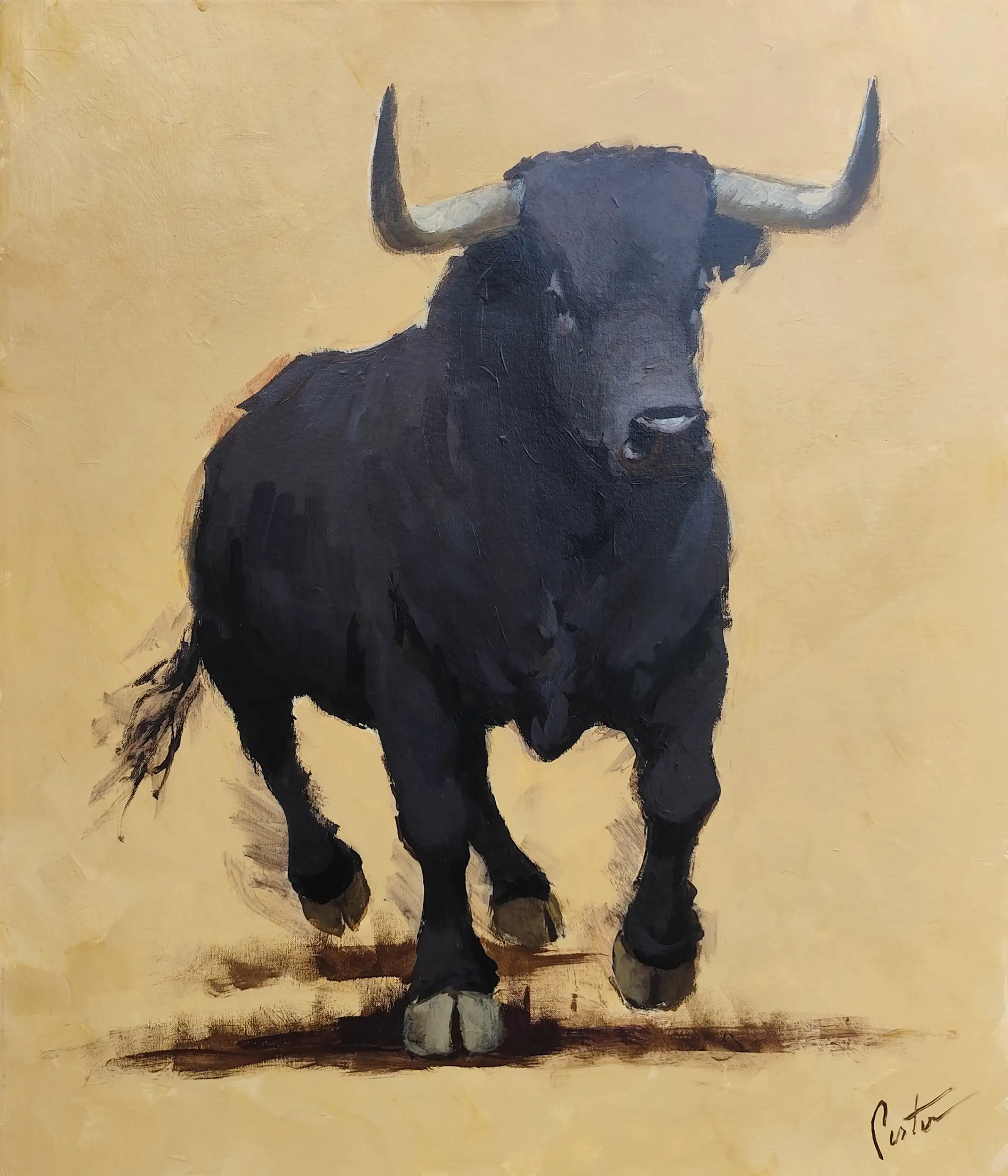 Mockup de la obra «Toro» de Enrique Pastor