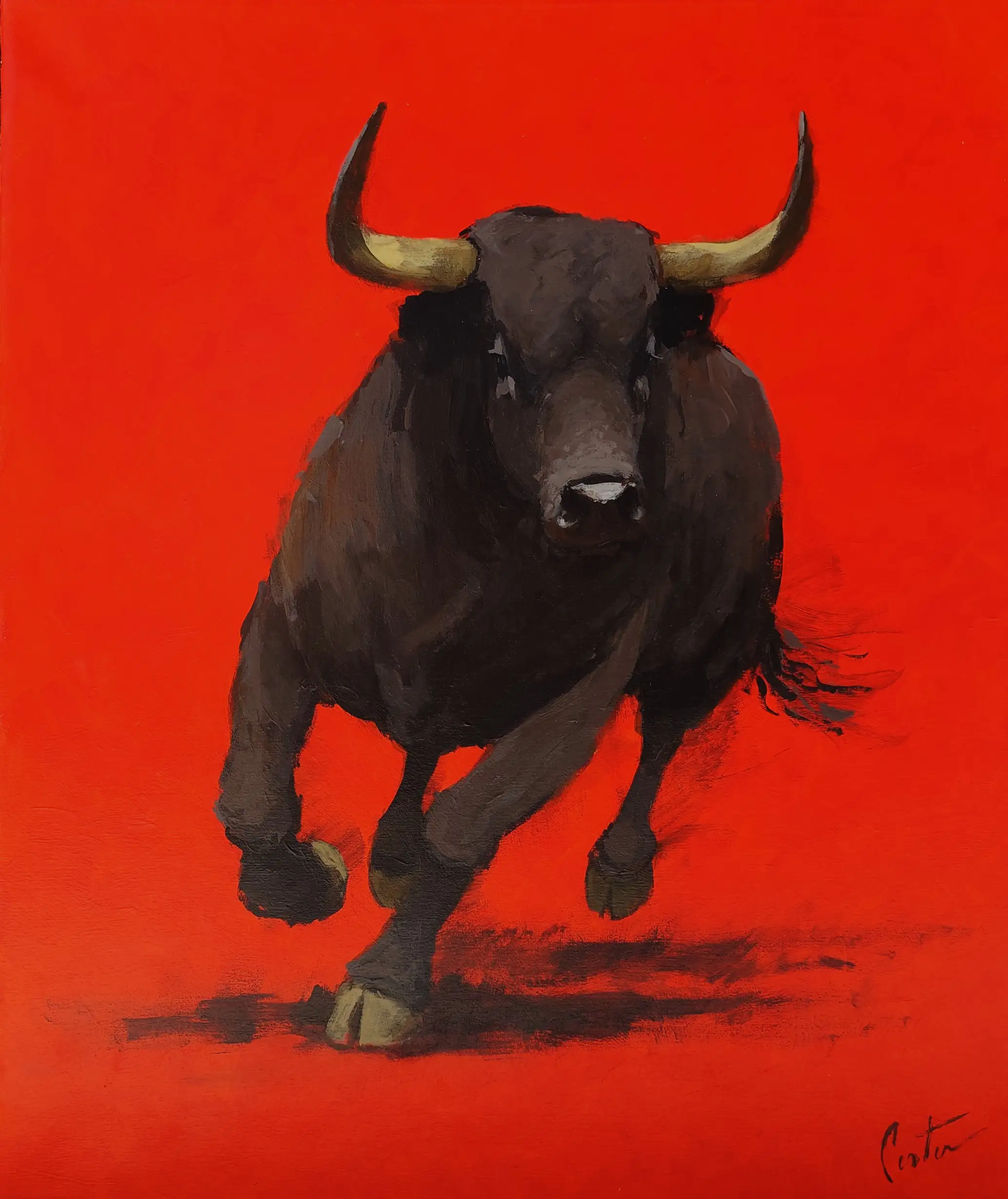 Mockup de la obra «Toro» de Enrique Pastor