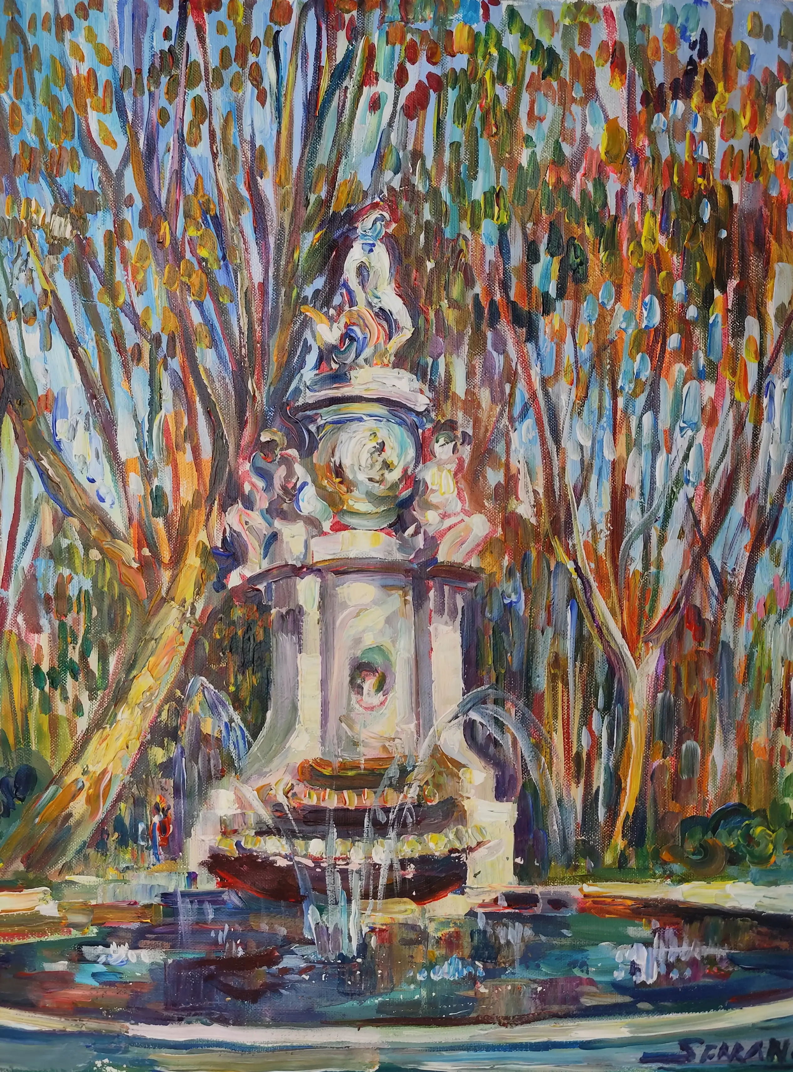 Obra titulada «Fuente de Apolo» de Serranos