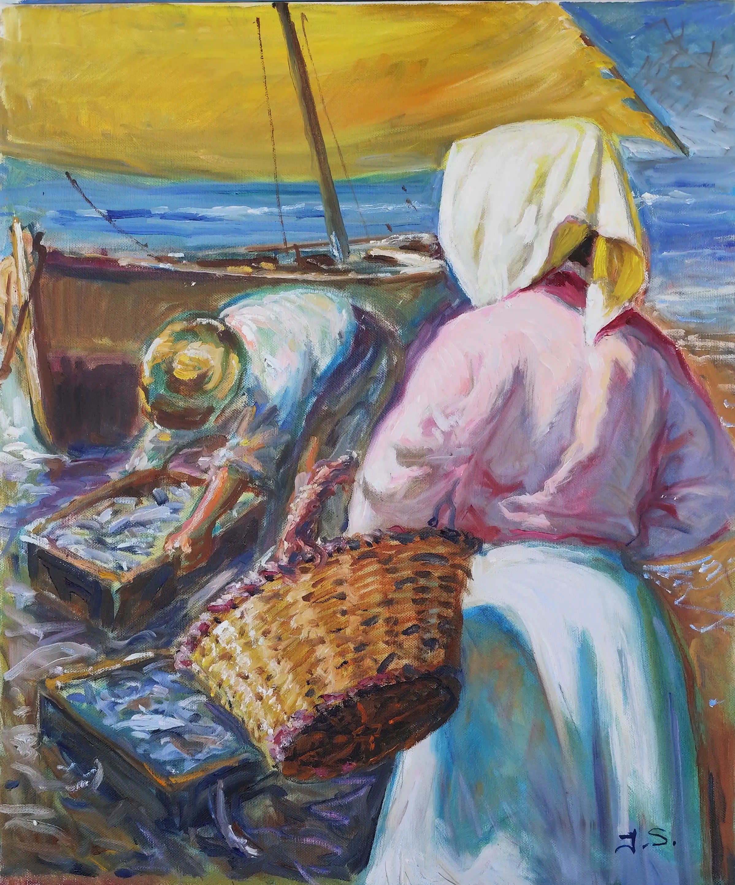 Obra titulada «Pescadores» de Juan Soler