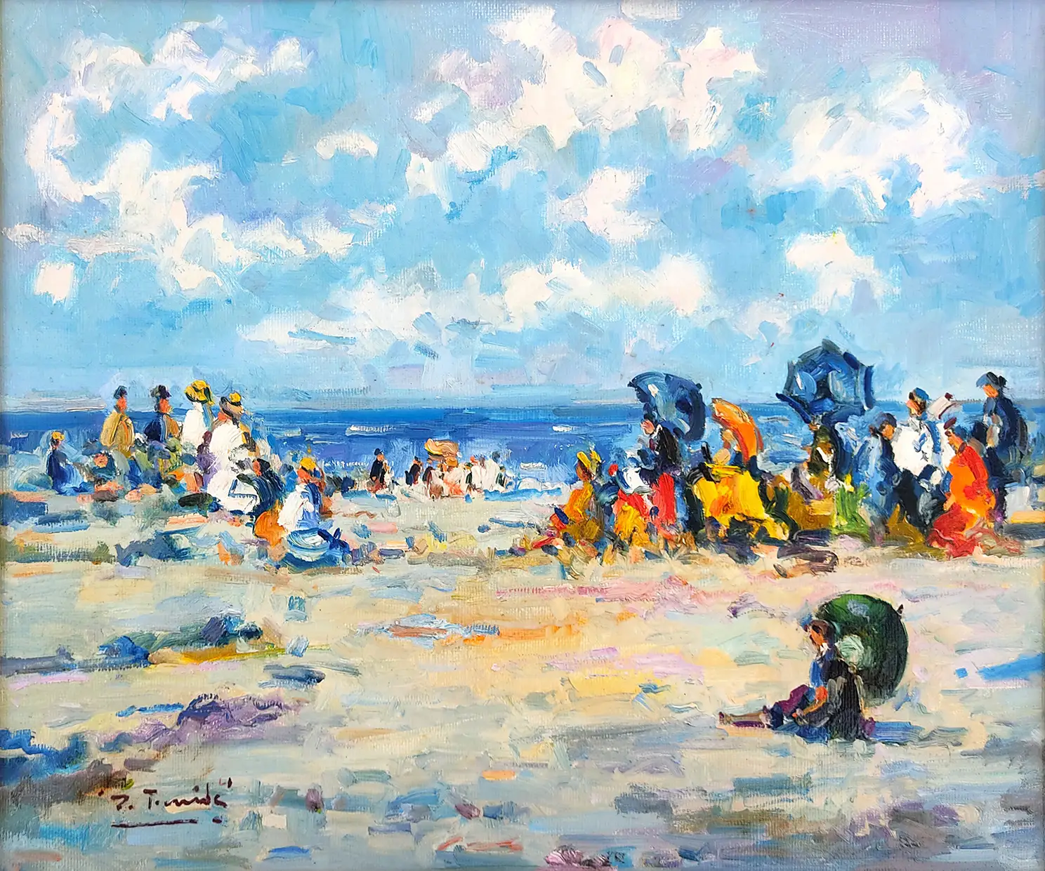 Obra titulada «Playa del Mediterráneo» de Pedro Fraile