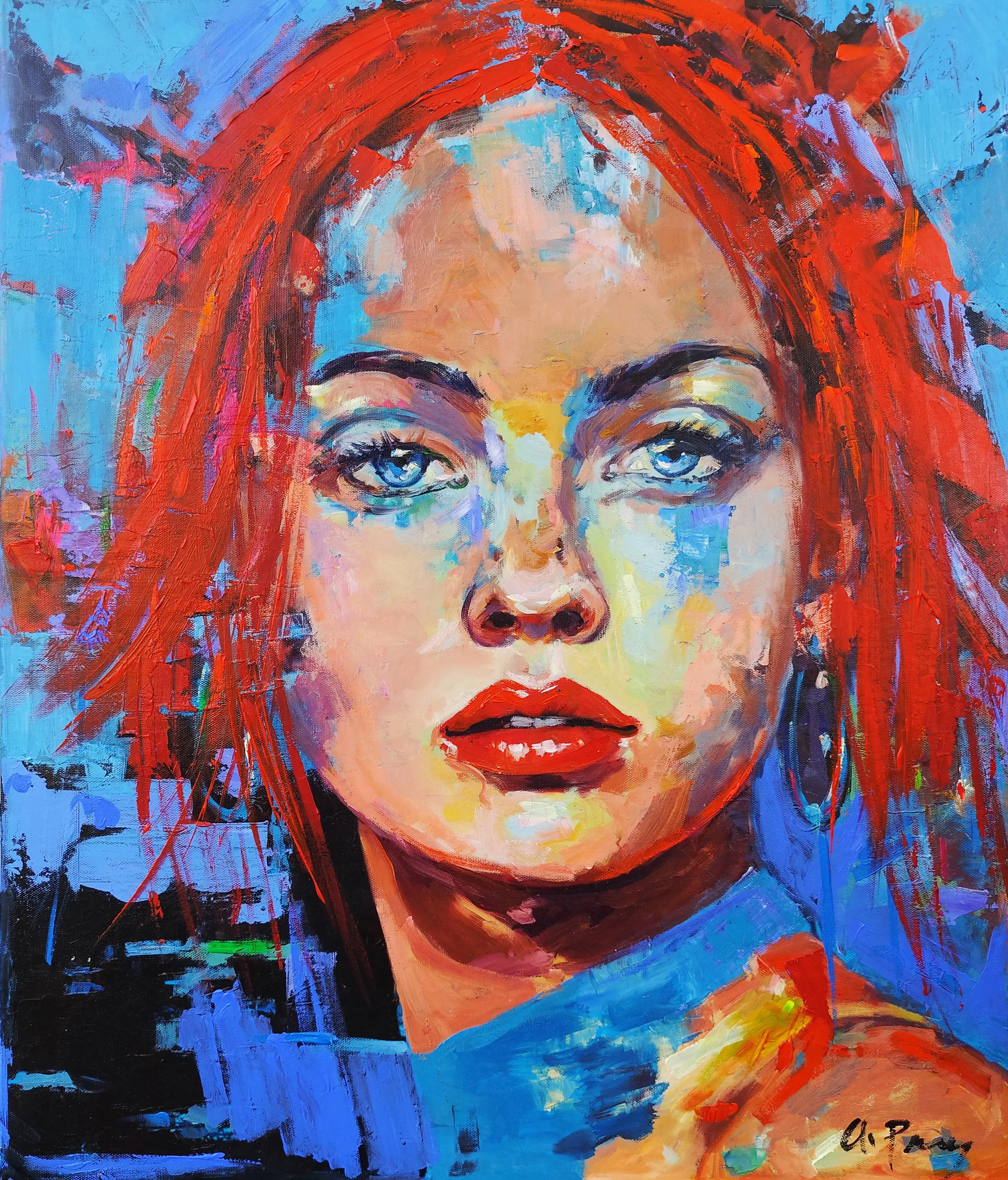 Obra titulada «Rostro de mujer» de Alejandro Pérez