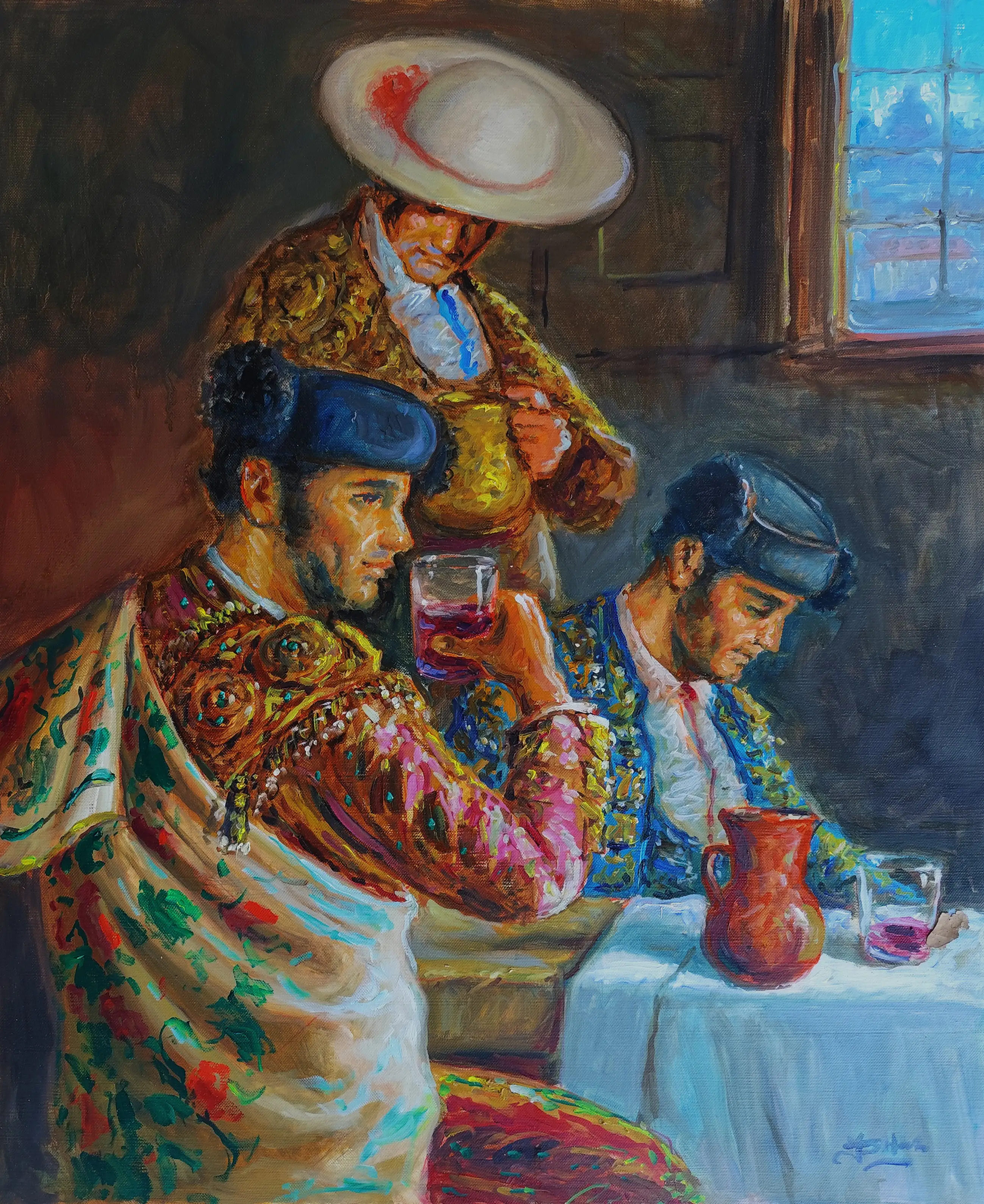 Obra titulada «Toreros» de Juan Soler