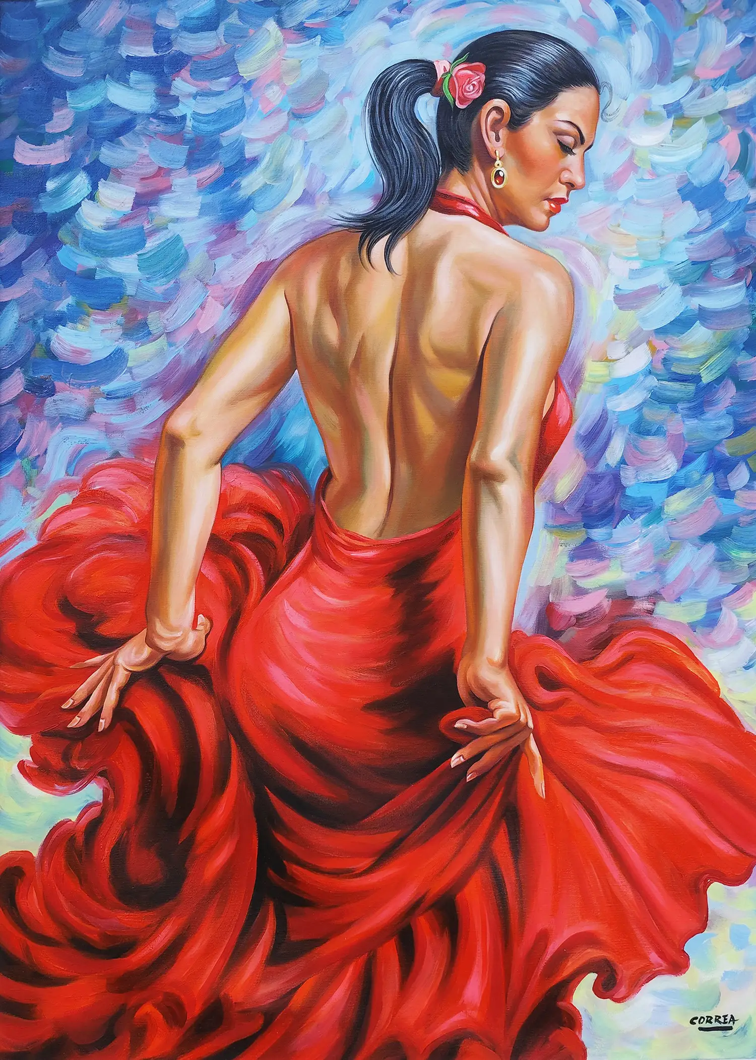 Obra titulada «Bailadora Flamenca» de Manuel Correa