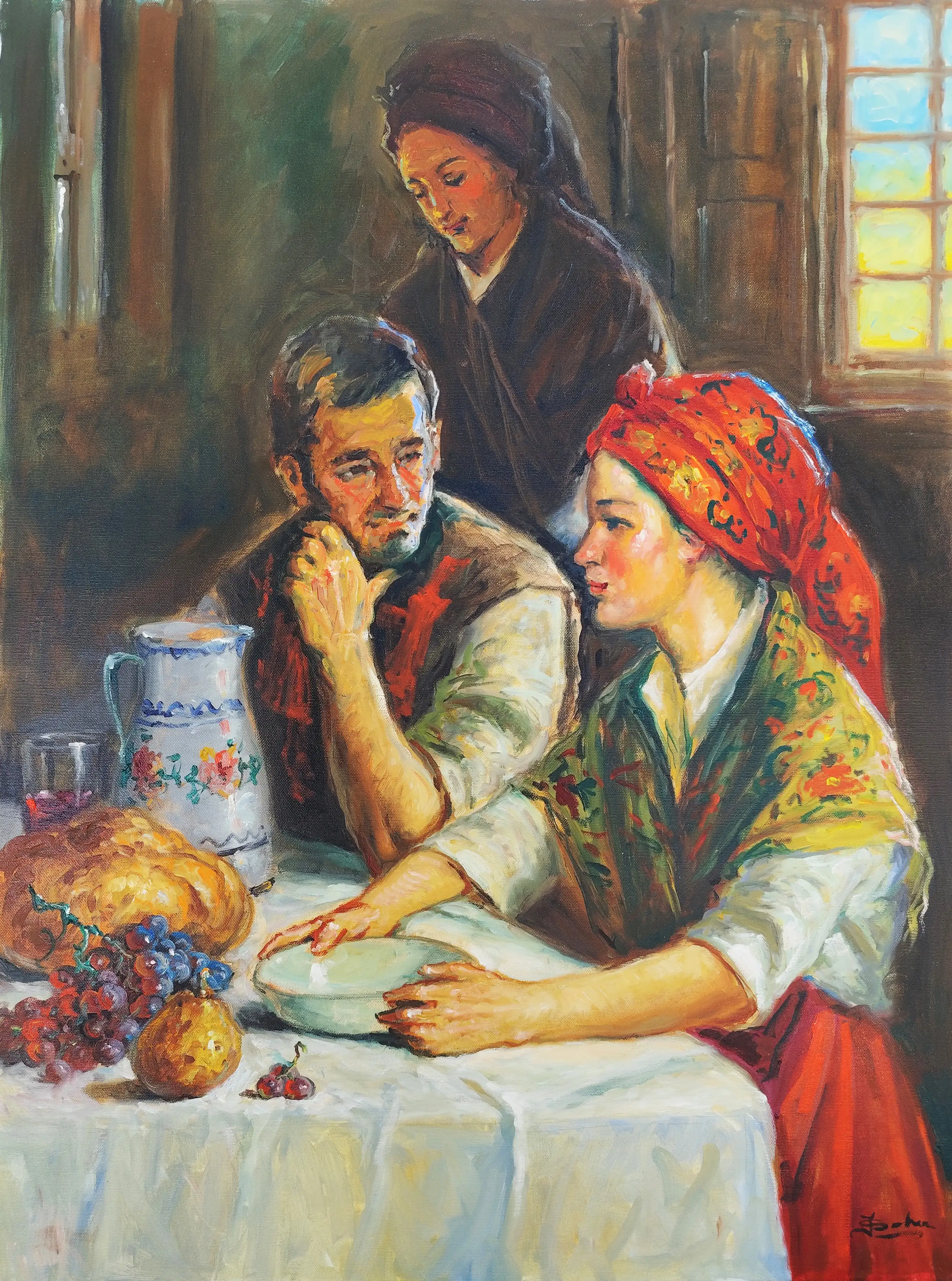 Obra titulada «Escena costumbrista» de Juan Soler