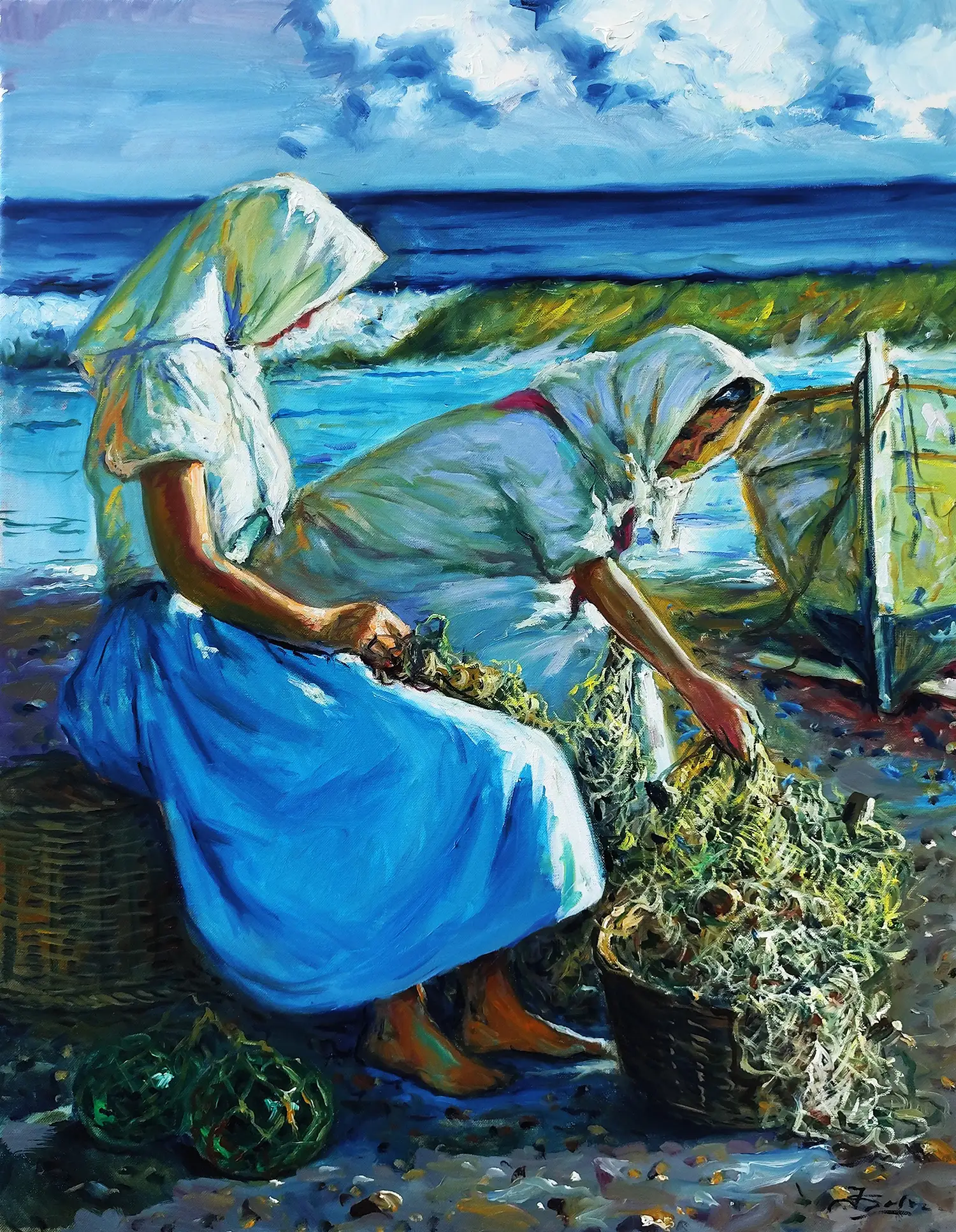 Obra titulada «Pescadoras» de Juan Soler