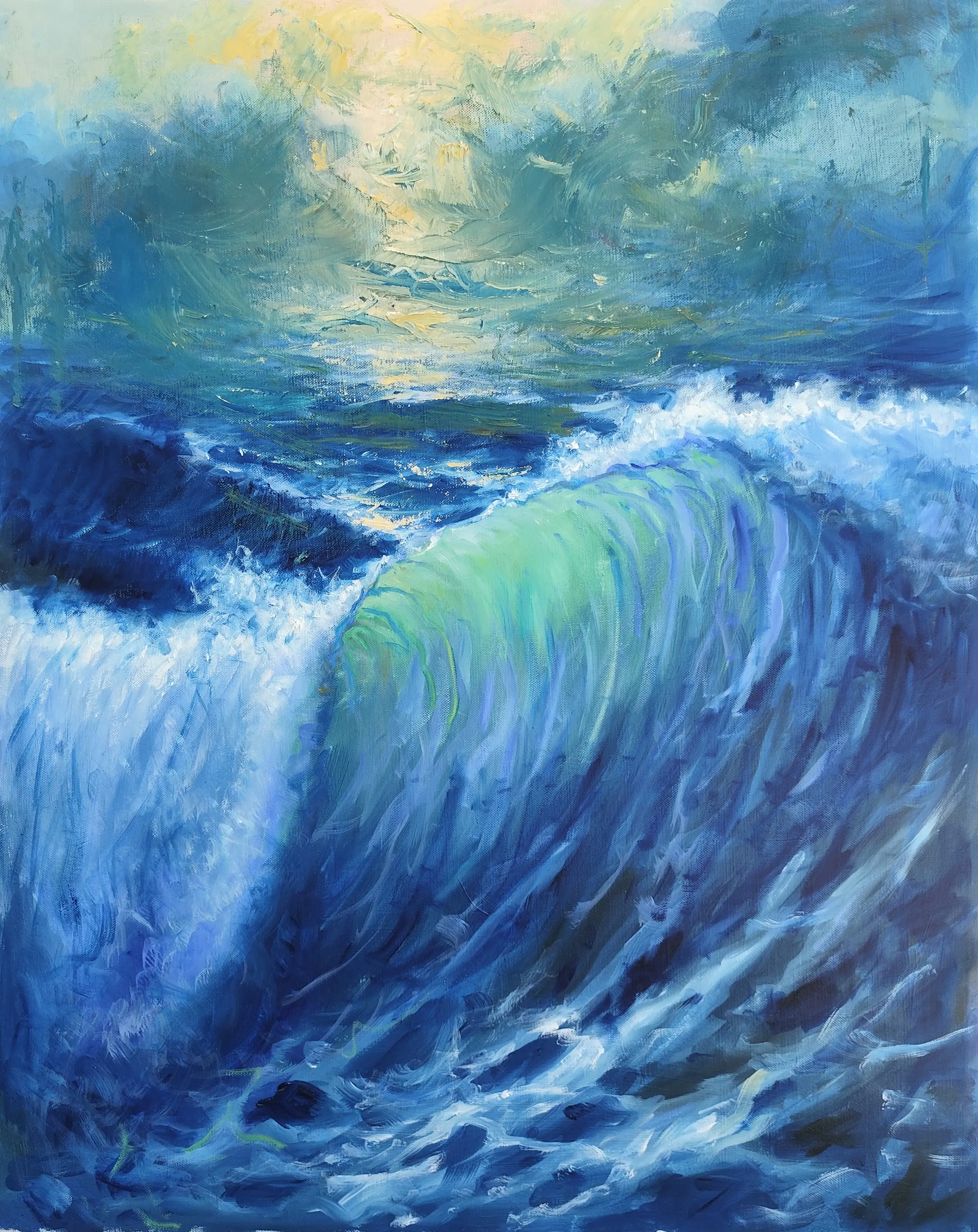 Obra titulada «Olas en la playa» de Juan soler