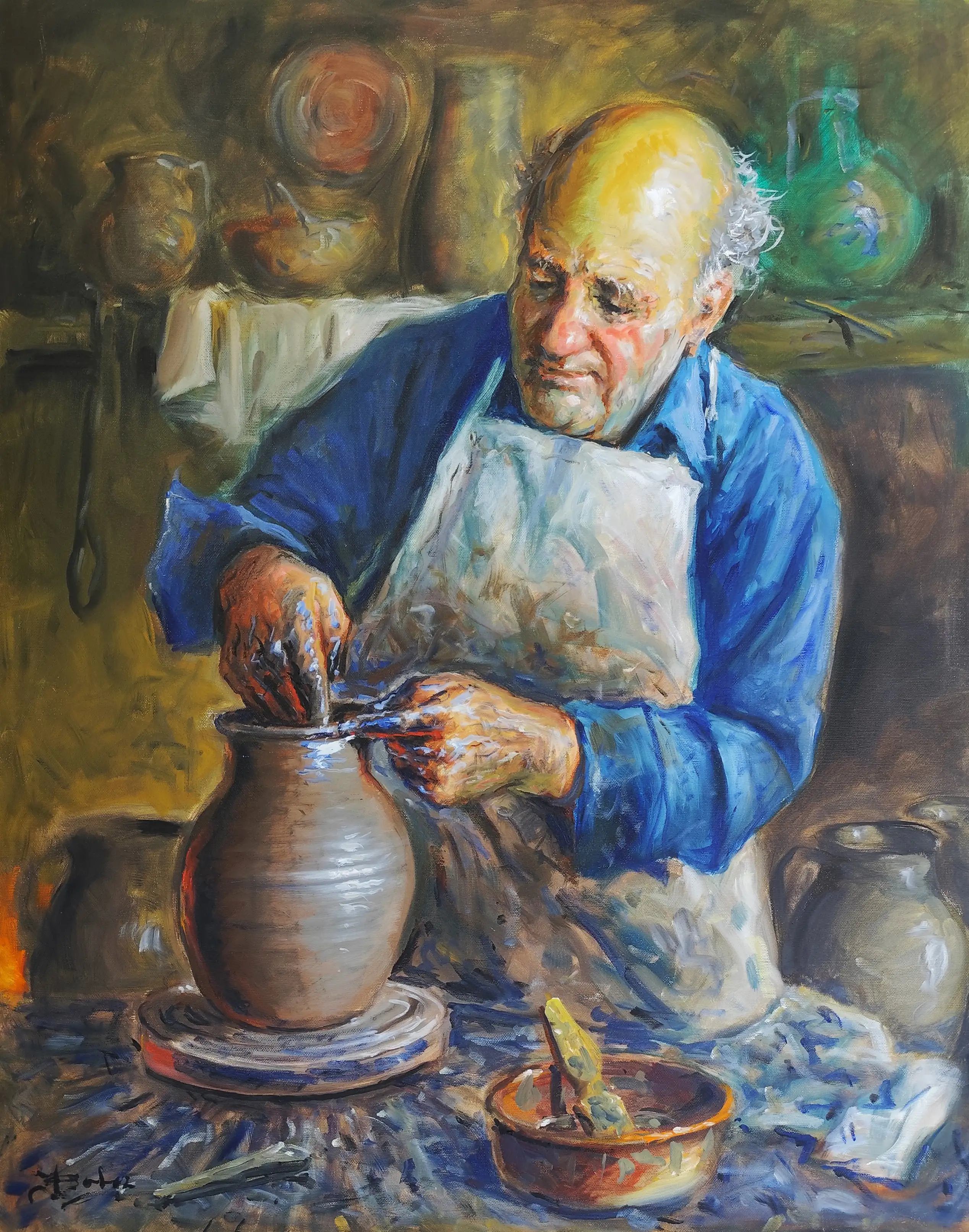 Obra titulada «El alfarero» de Juan Soler