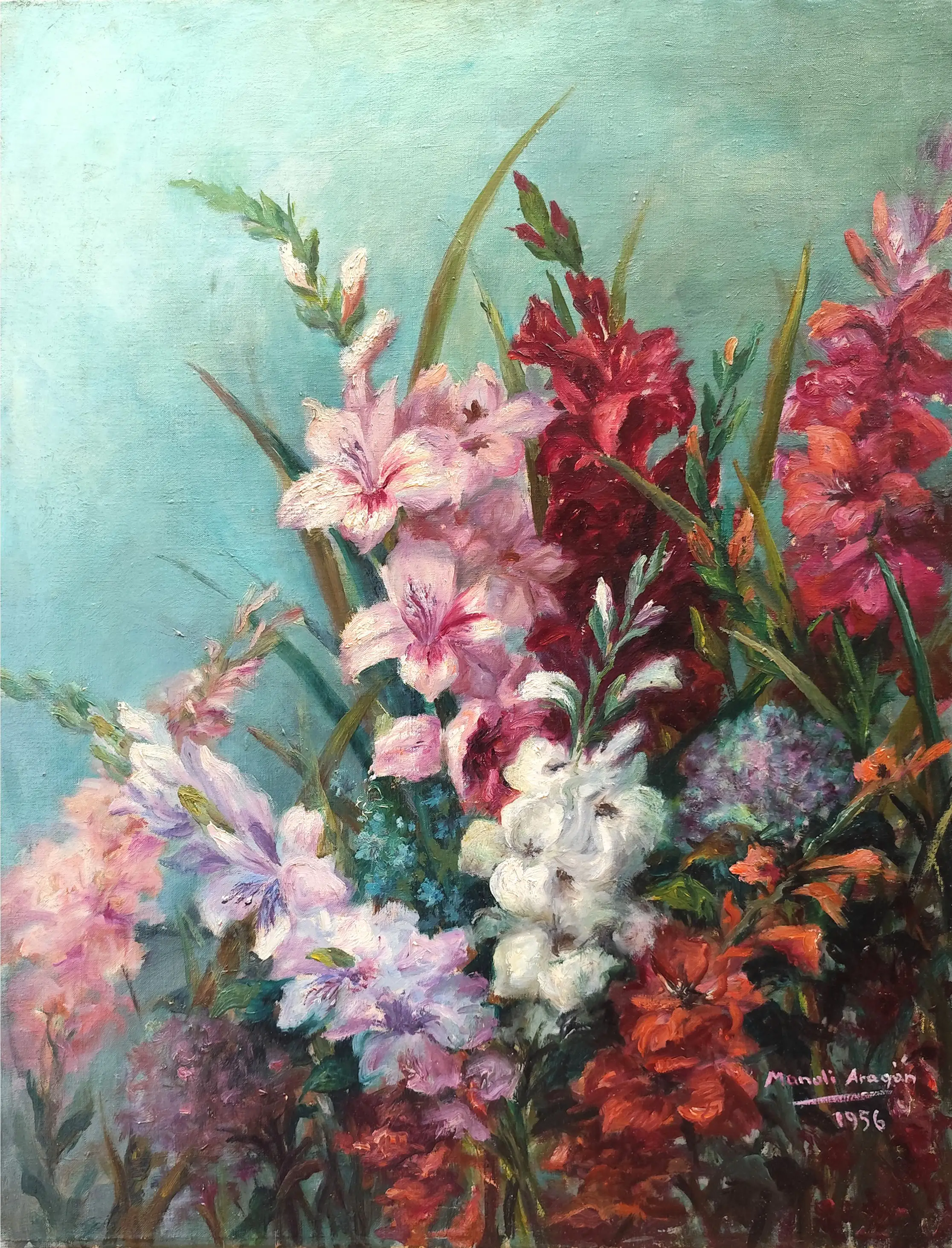 Obra titulada «Flores» de Manoli Aragón
