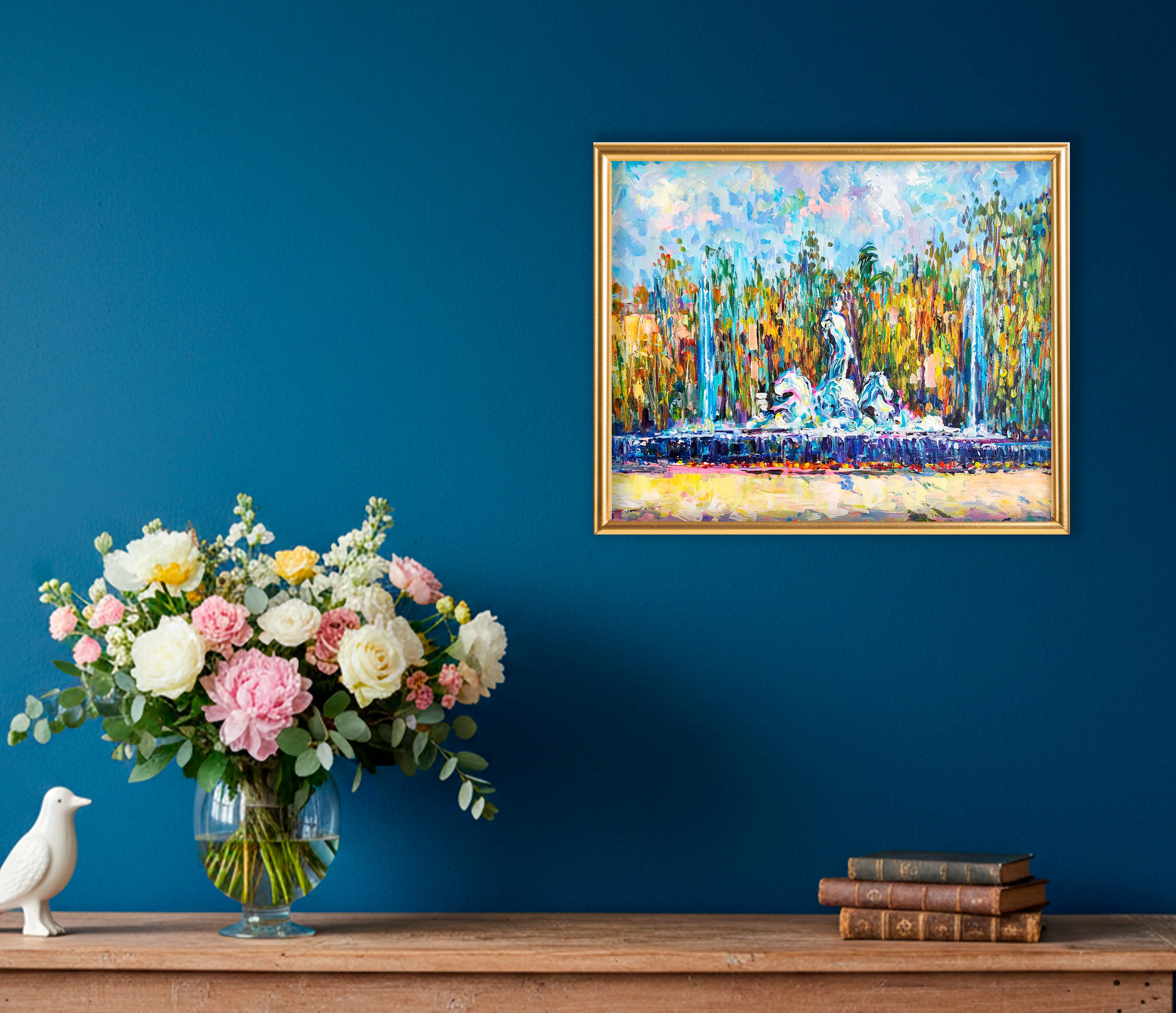 Mockup de la obra «Fuente de Neptuno» de Serranos