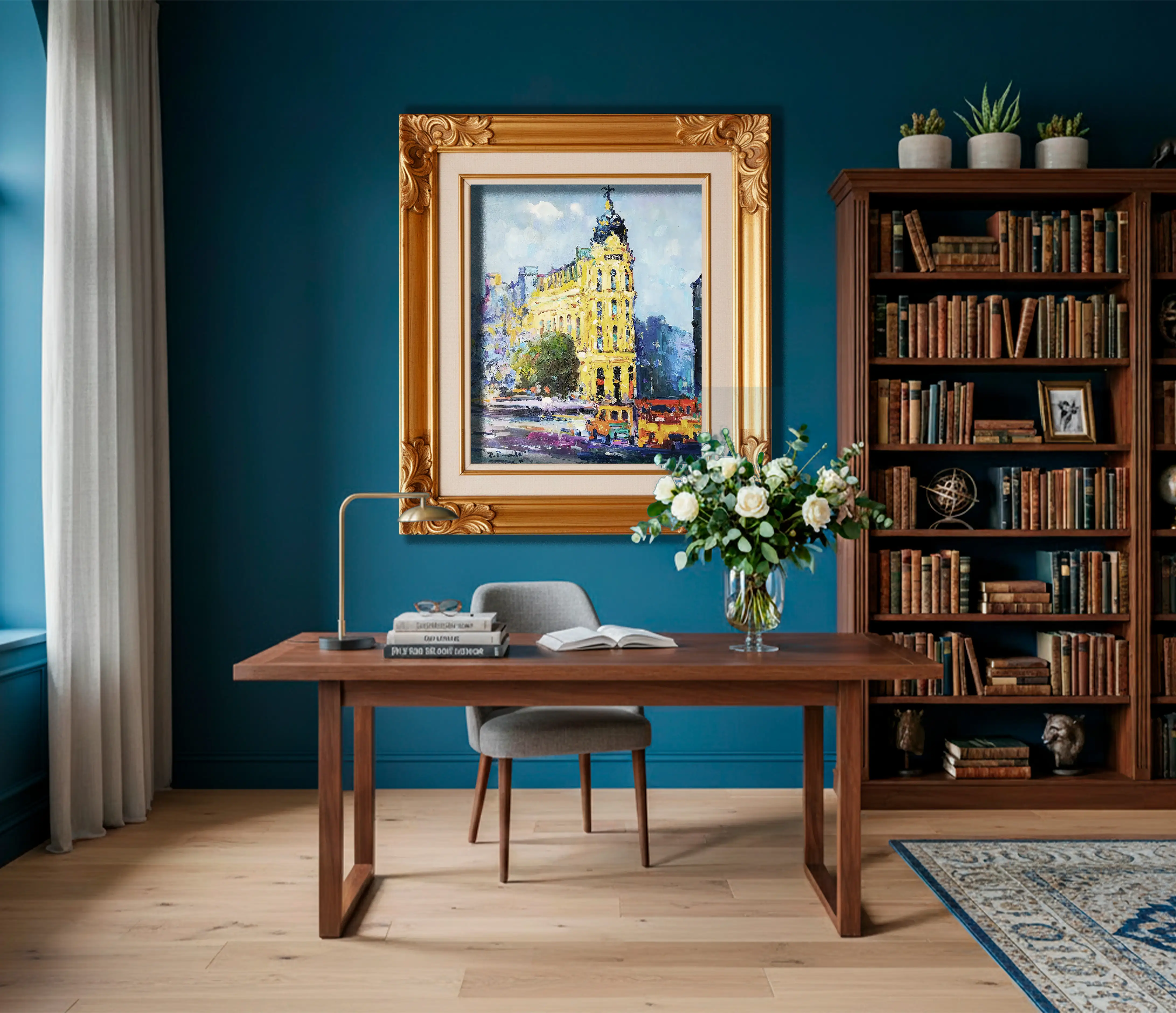 Mockup de la obra «Gran Vía» de Pedro Fraile