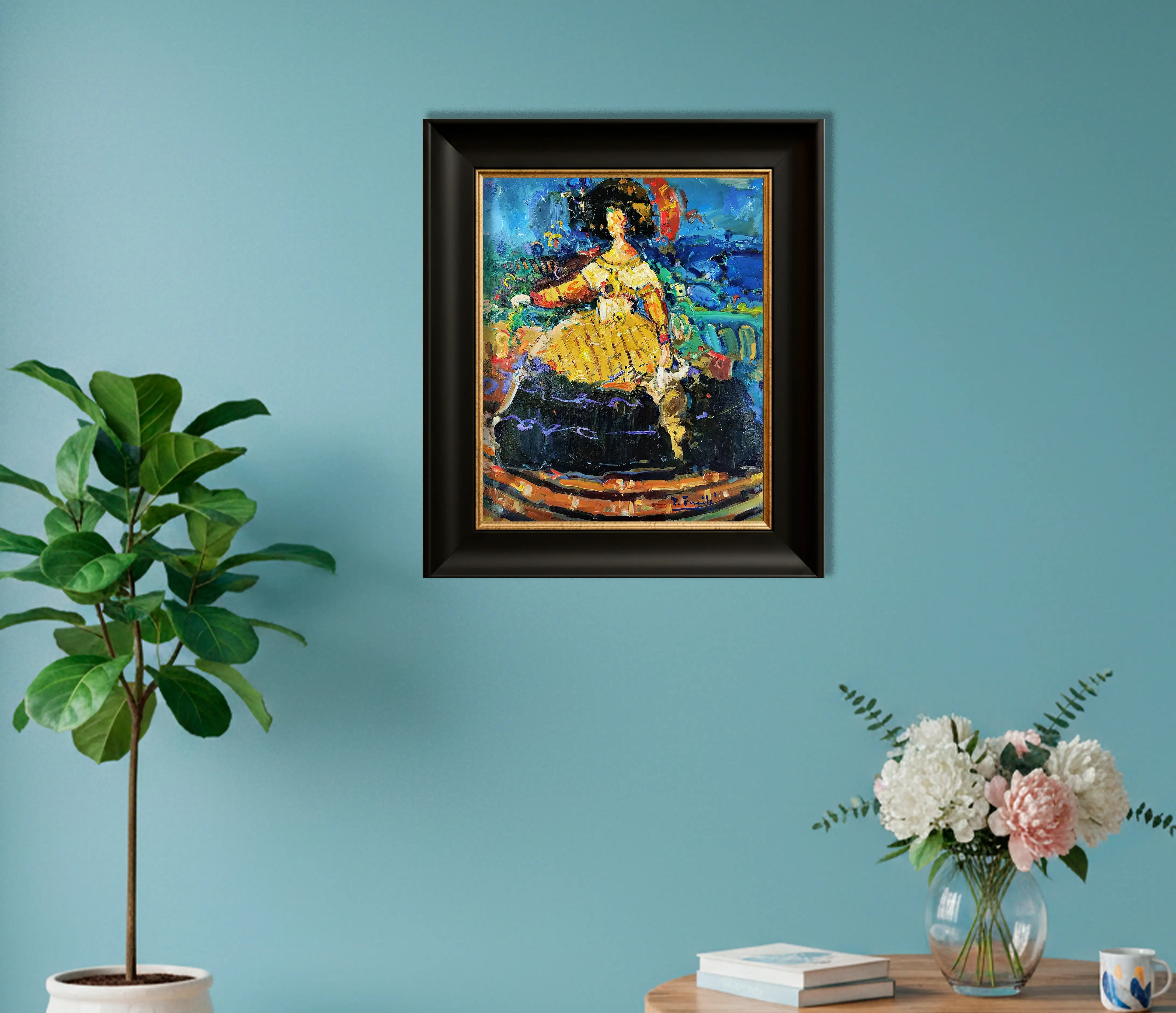 Mockup de la obra «Menina» de Pedro Fraile