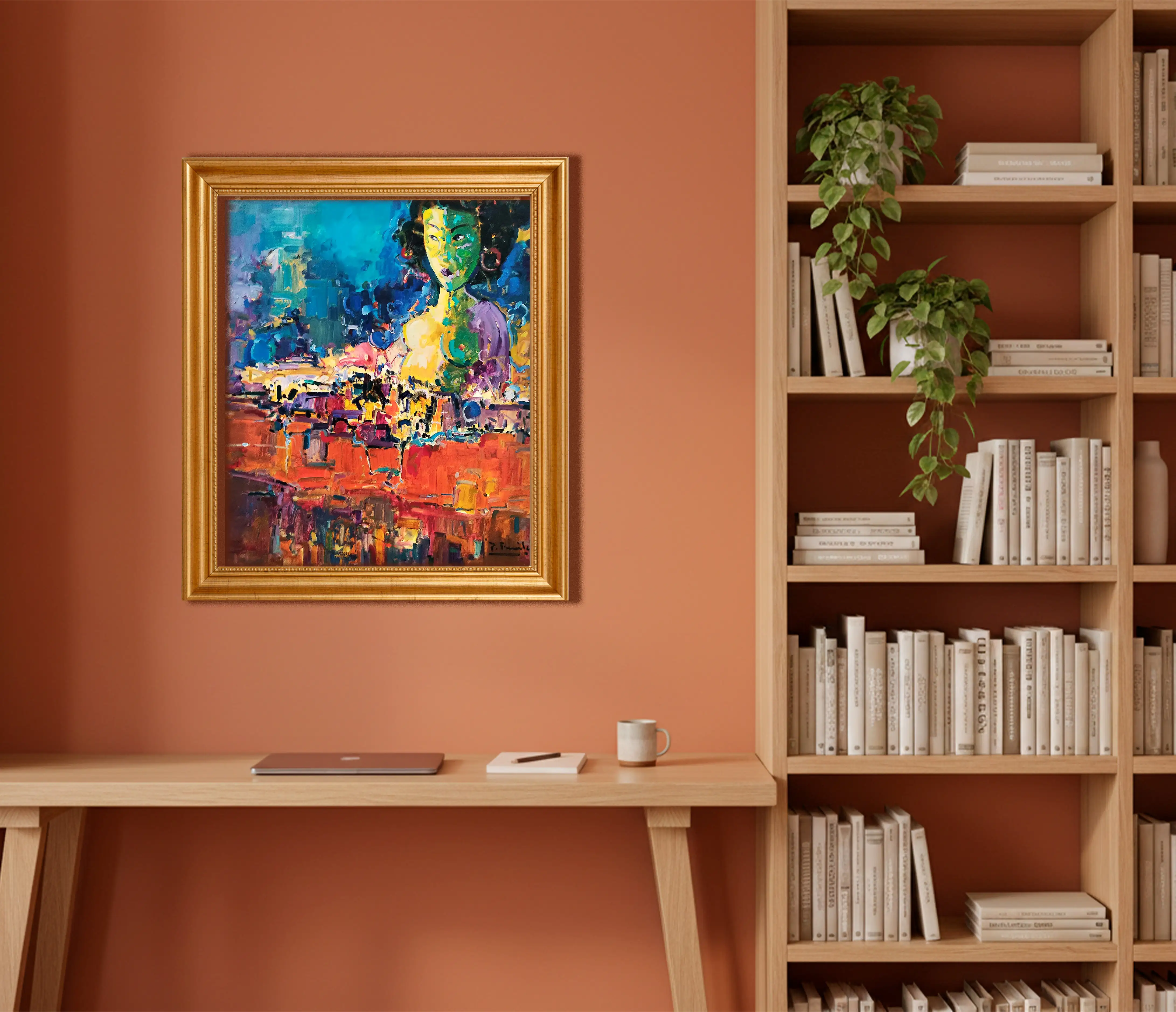 Mockup de la obra «Cara y paisaje de Andalucía» de Pedro Fraile