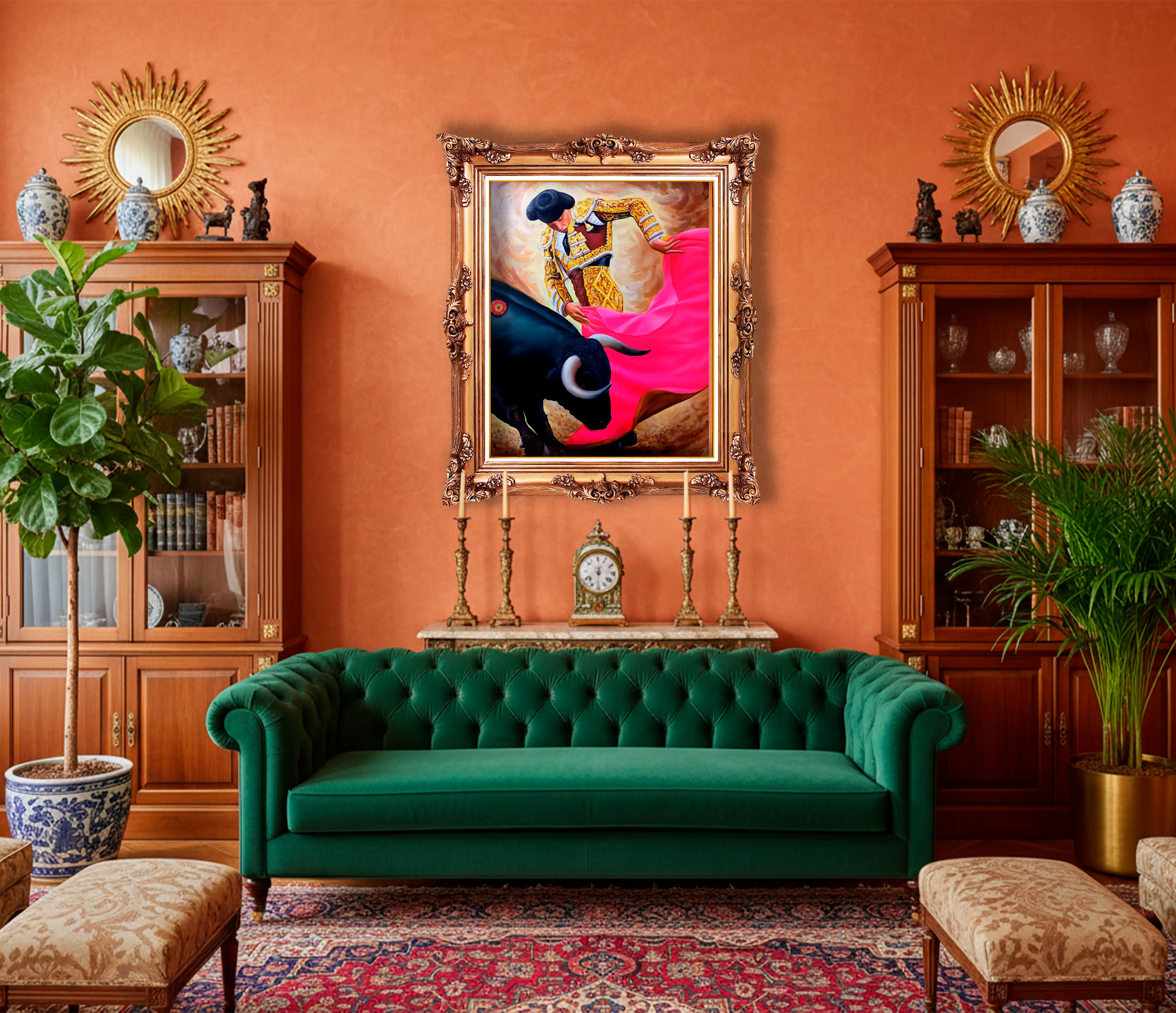 Mockup de la obra «Torero» de Manuel Correa