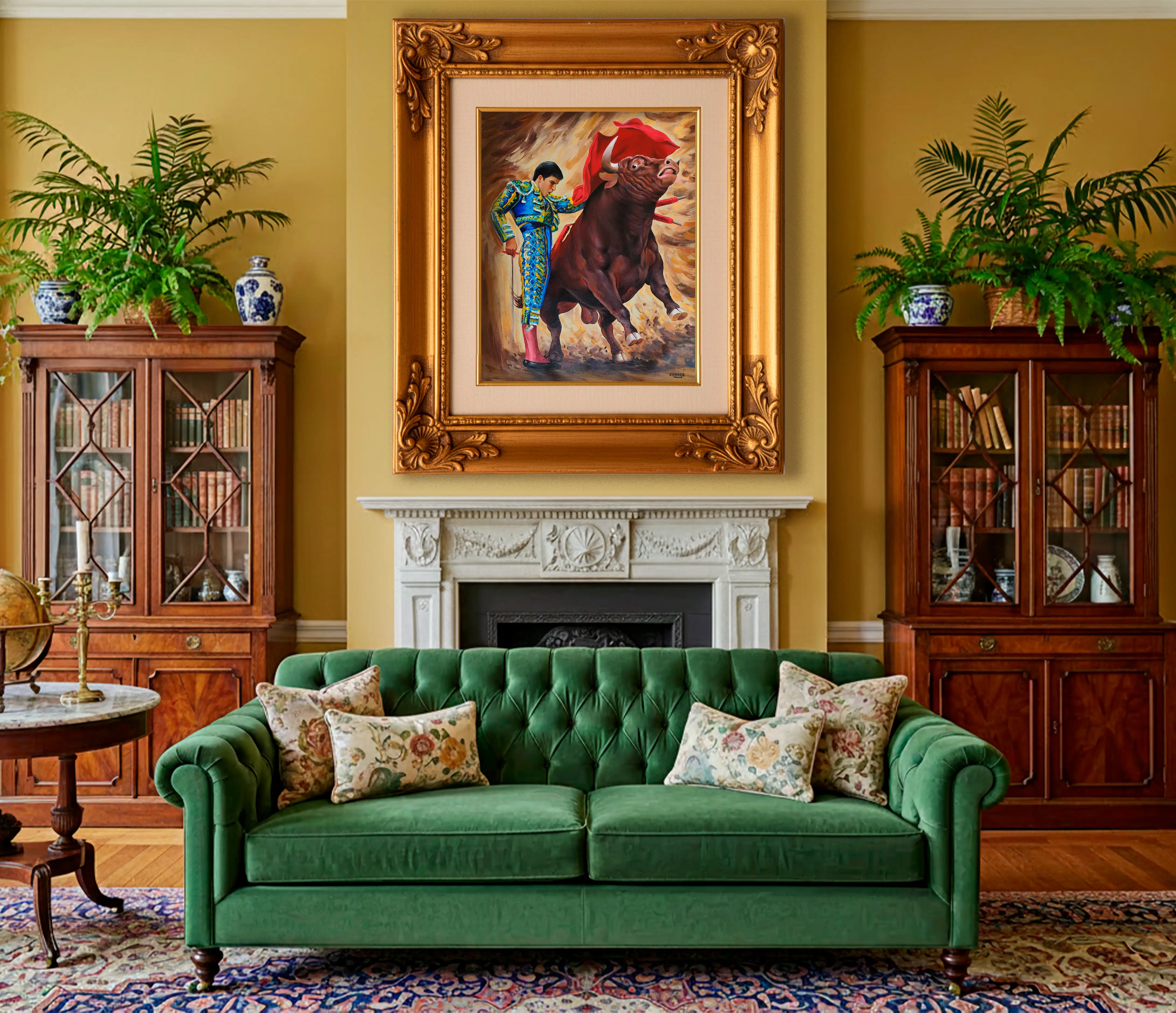 Mockup de la obra «Torero» de Manuel Correa